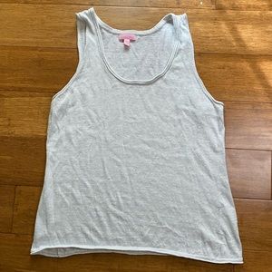 Lilly Pulitzer Patti Sweater Tank in Silver, Size XL